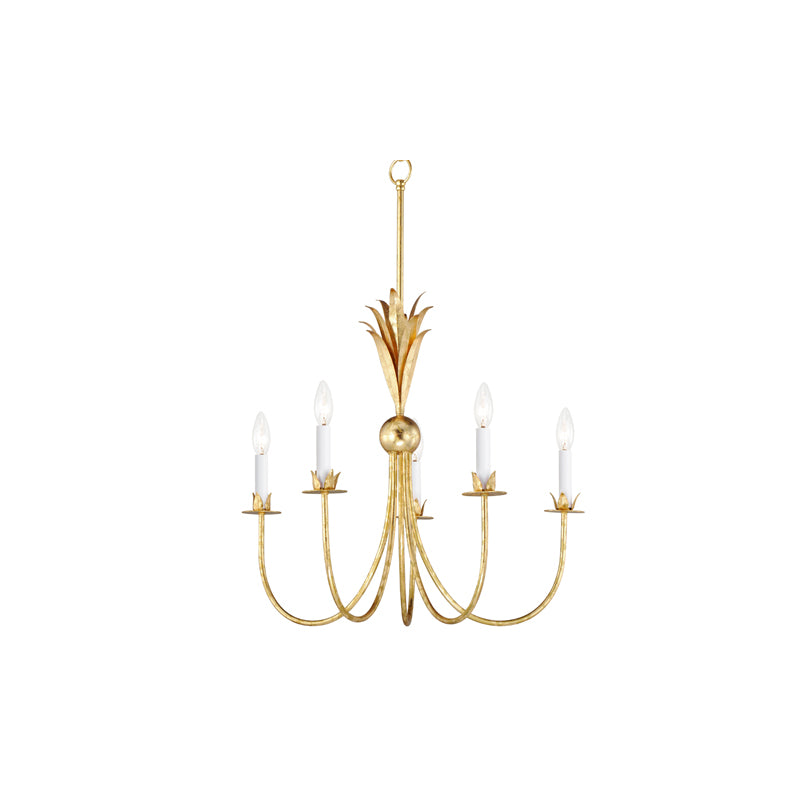Paloma 5 Light Chandelier Gold