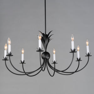 Paloma 8 Light Chandelier Steel