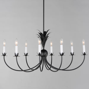 Paloma 8 Light Chandelier Steel