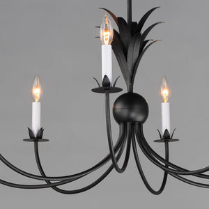 Paloma 8 Light Chandelier Steel