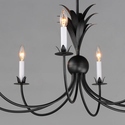 Paloma 8 Light Chandelier Steel