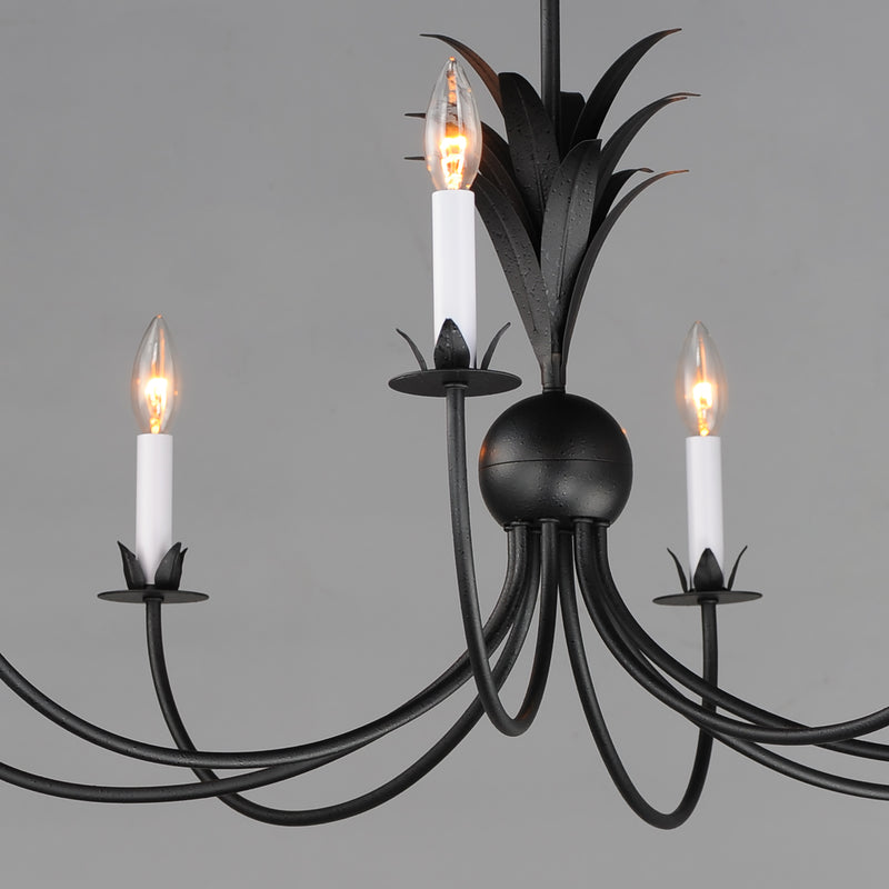 Paloma 8 Light Chandelier Steel