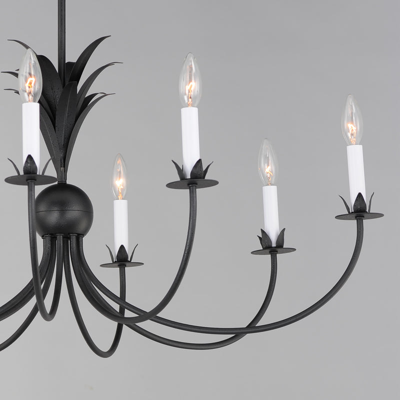 Paloma 8 Light Chandelier Steel