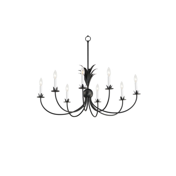 Paloma 8 Light Chandelier Steel