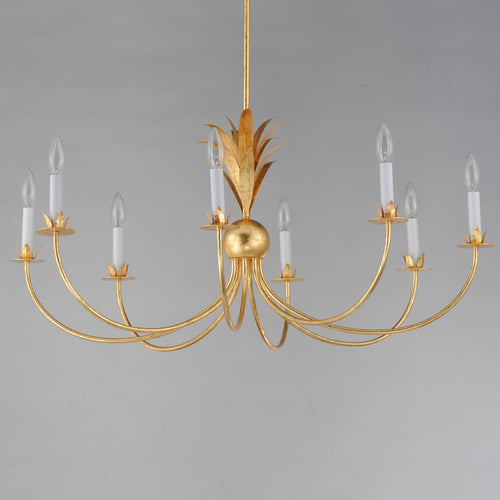 Paloma 8 Light Chandelier Gold