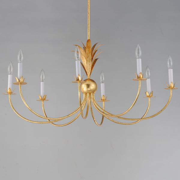 Paloma 8 Light Chandelier Gold