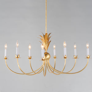 Paloma 8 Light Chandelier Gold