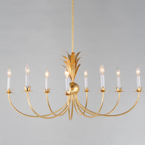 Paloma 8 Light Chandelier Gold