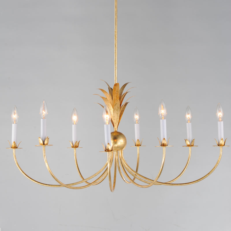 Paloma 8 Light Chandelier Gold