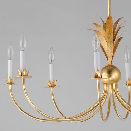 Paloma 8 Light Chandelier Gold