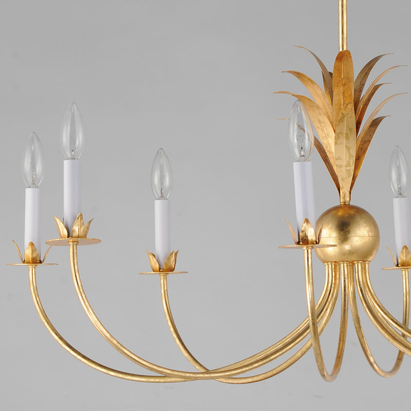 Paloma 8 Light Chandelier Gold