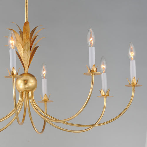 Paloma 8 Light Chandelier Gold