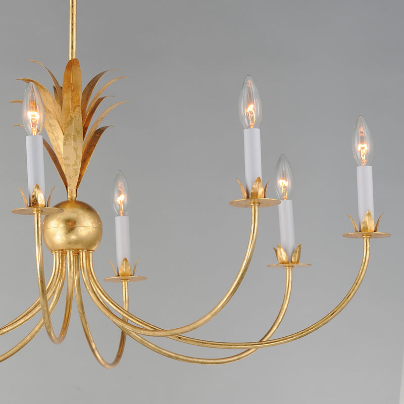 Paloma 8 Light Chandelier Gold