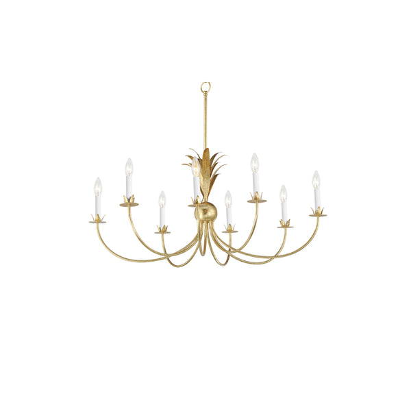 Paloma 8 Light Chandelier Gold