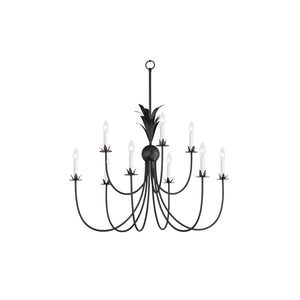 Paloma 9 Light Chandelier Steel