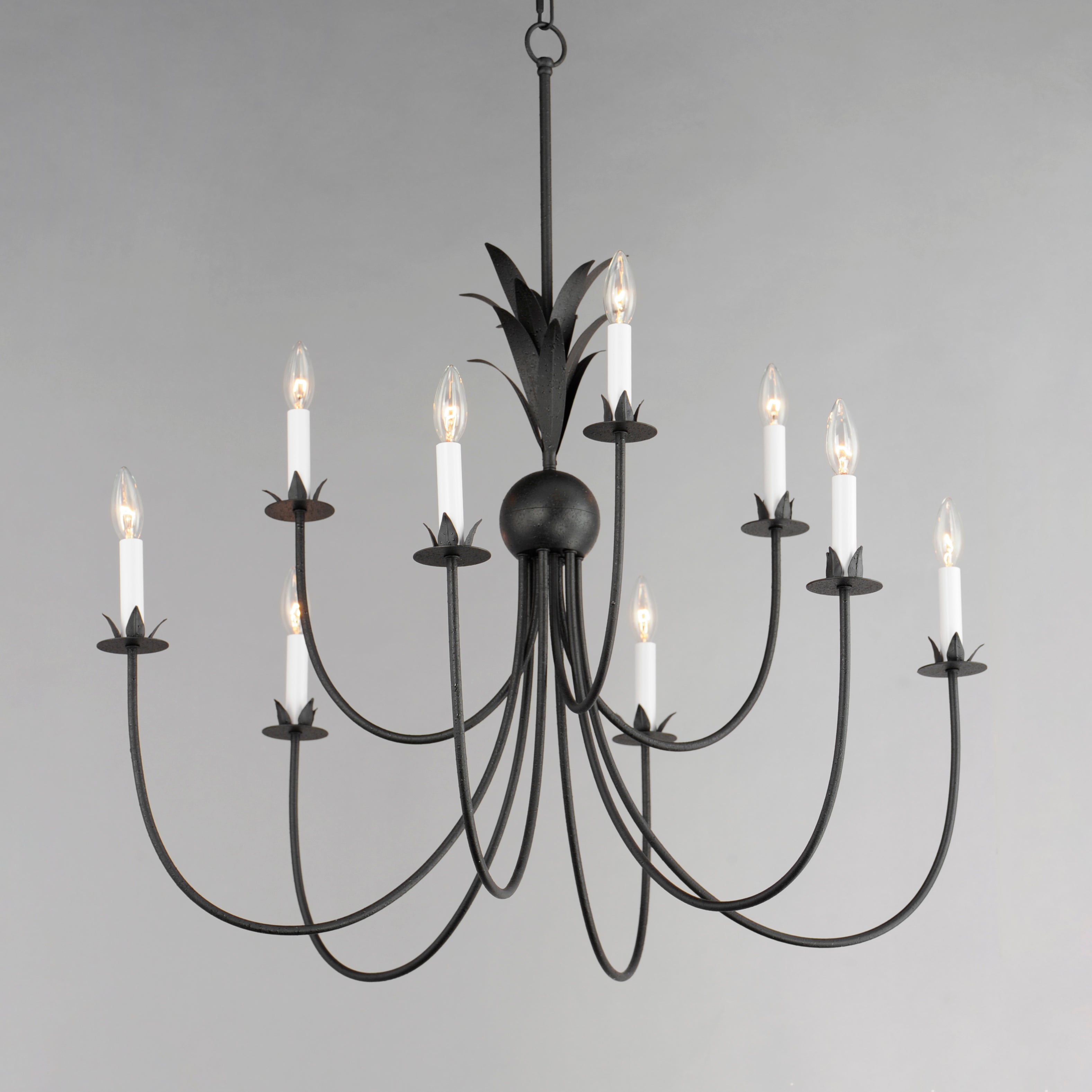 Paloma 9 Light Chandelier Steel