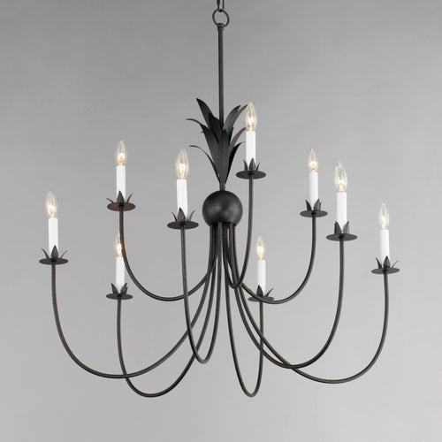 Paloma 9 Light Chandelier Steel