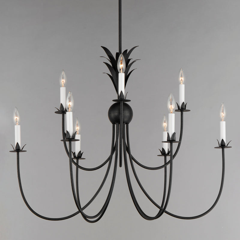 Paloma 9 Light Chandelier Steel