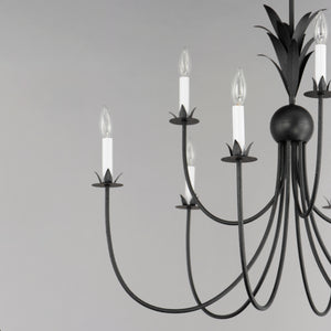 Paloma 9 Light Chandelier Steel
