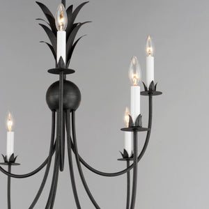 Paloma 9 Light Chandelier Steel
