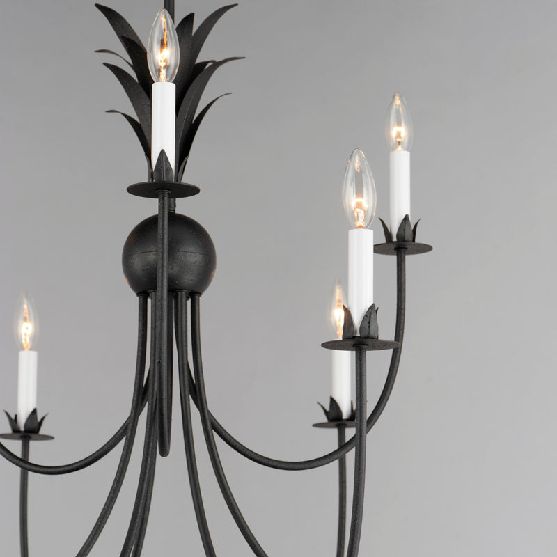 Paloma 9 Light Chandelier Steel