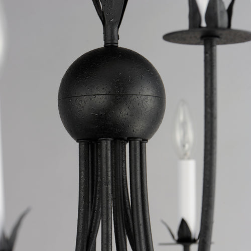 Paloma 9 Light Chandelier Steel