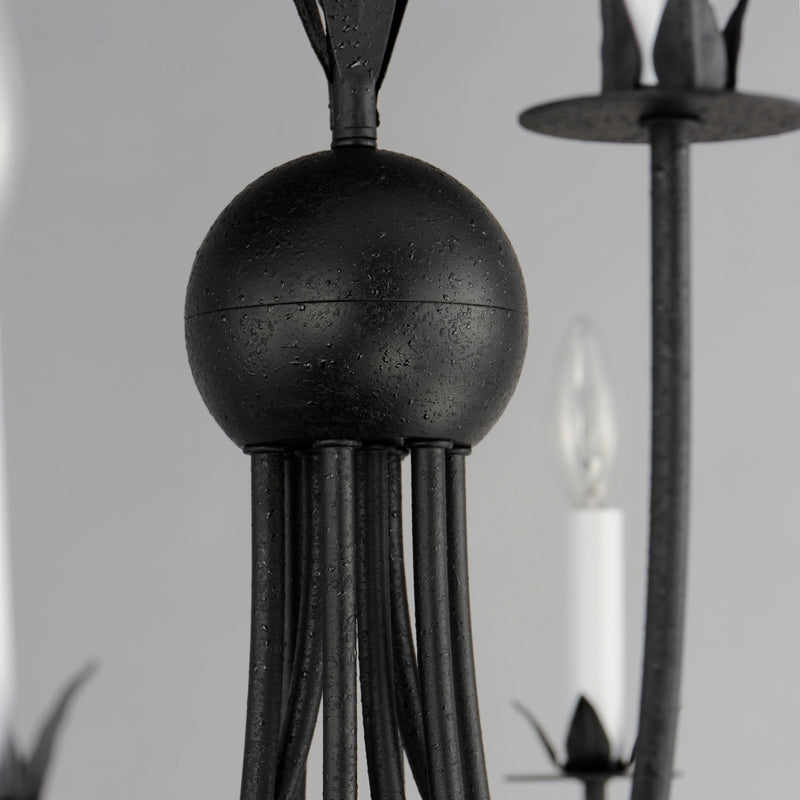 Paloma 9 Light Chandelier Steel