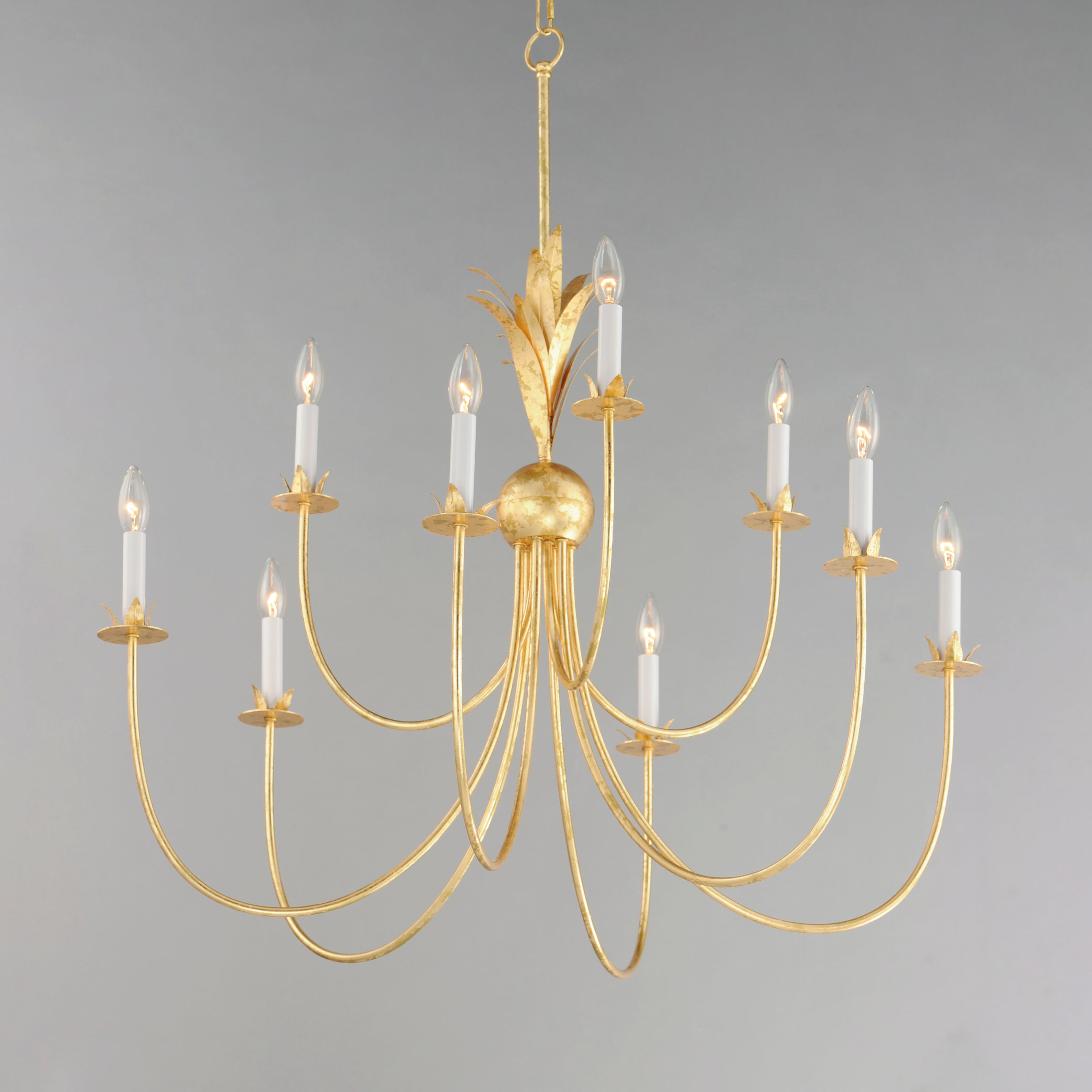 Paloma 9 Light Chandelier Gold