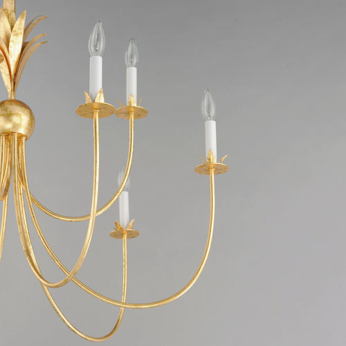 Paloma 9 Light Chandelier Gold
