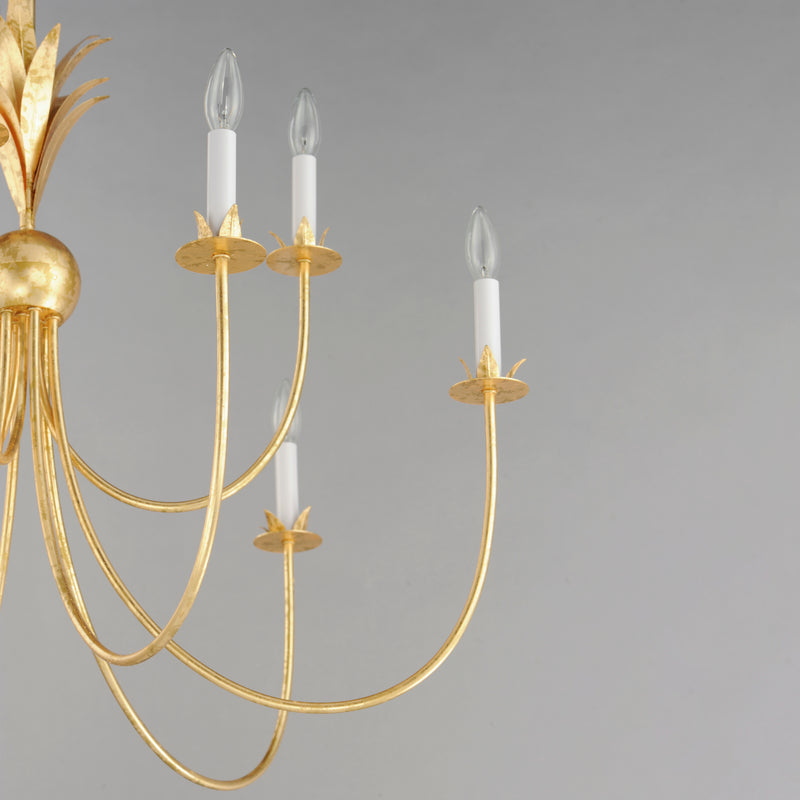 Paloma 9 Light Chandelier Gold