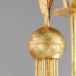 Paloma 9 Light Chandelier Gold
