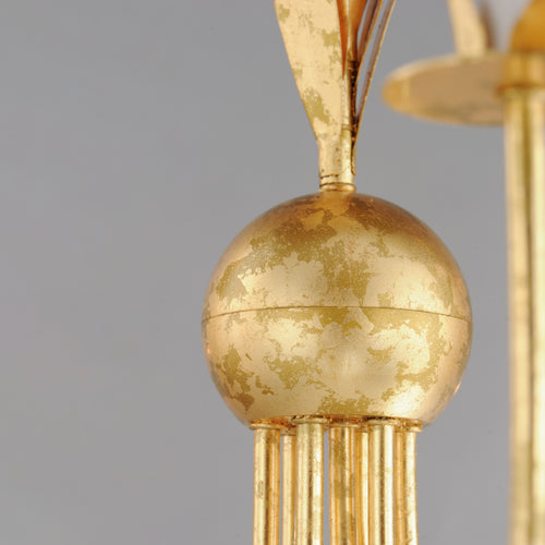 Paloma 9 Light Chandelier Gold