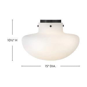 Molly Medium Semi Flush Black