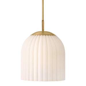 Paige Glass Pendant Brass