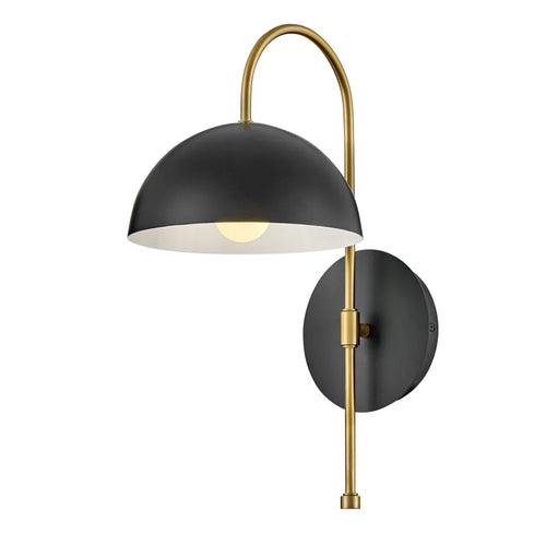 Lou Single Sconce Black
