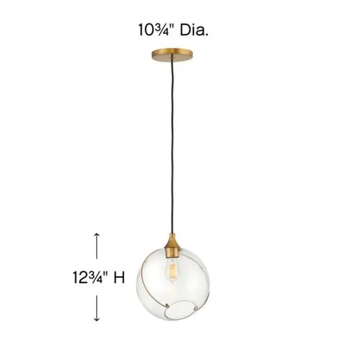 Skye Small Pendant Brass