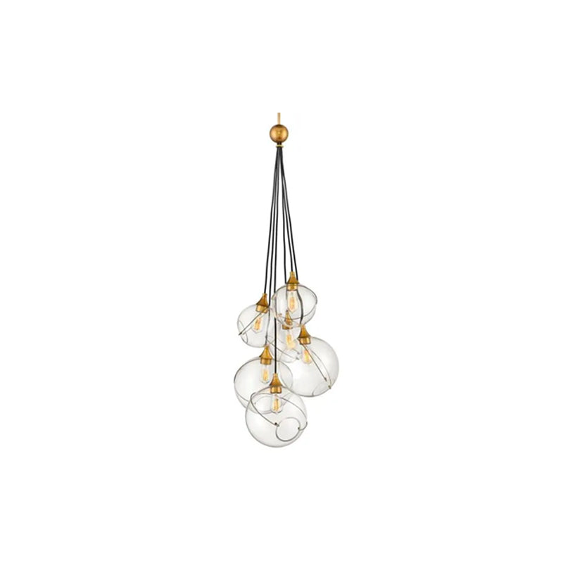 Skye 6 Light Chandelier Brass