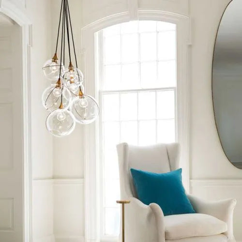 Skye 6 Light Chandelier Brass