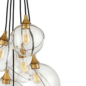 Skye 6 Light Chandelier Brass