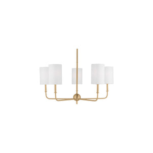 Foxdale Five Light Chandelier Brass
