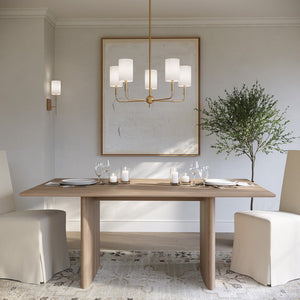 Foxdale Five Light Chandelier Black