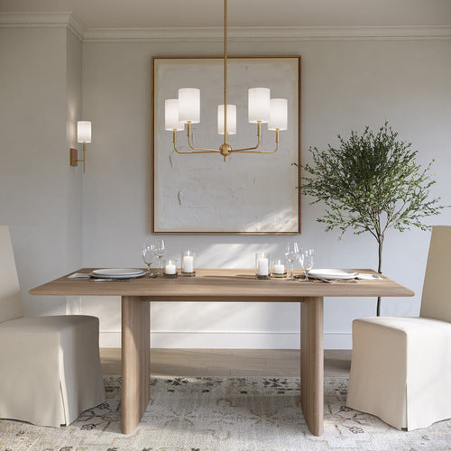 Foxdale Five Light Chandelier Black