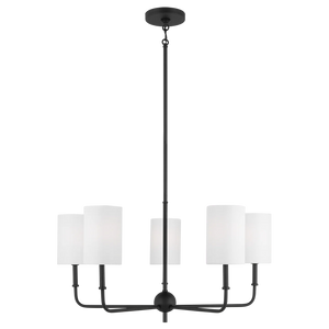 Foxdale Five Light Chandelier Black