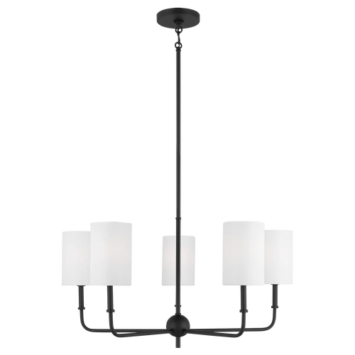 Foxdale Five Light Chandelier Black