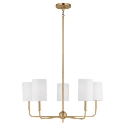 Foxdale Five Light Chandelier Brass