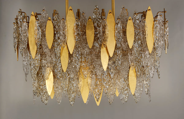 Majestic 18 Light Linear Chandelier Gold