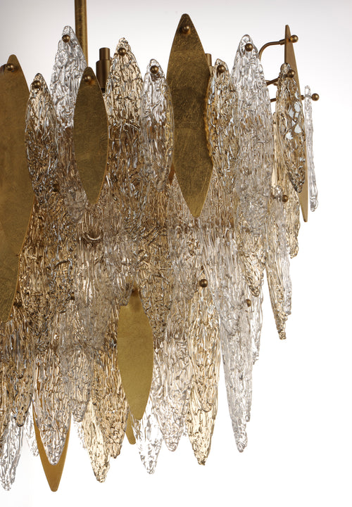 Majestic 18 Light Linear Chandelier Gold