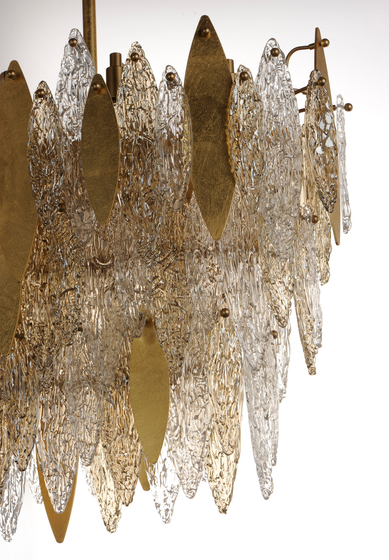 Majestic 18 Light Linear Chandelier Gold