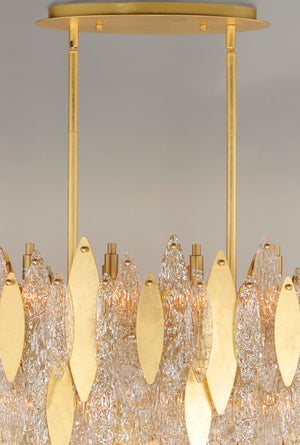 Majestic 18 Light Linear Chandelier Gold