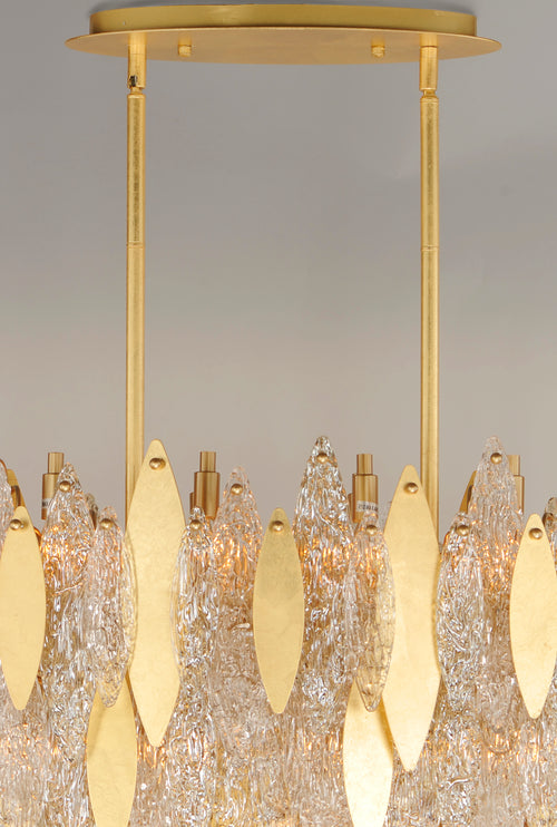 Majestic 18 Light Linear Chandelier Gold